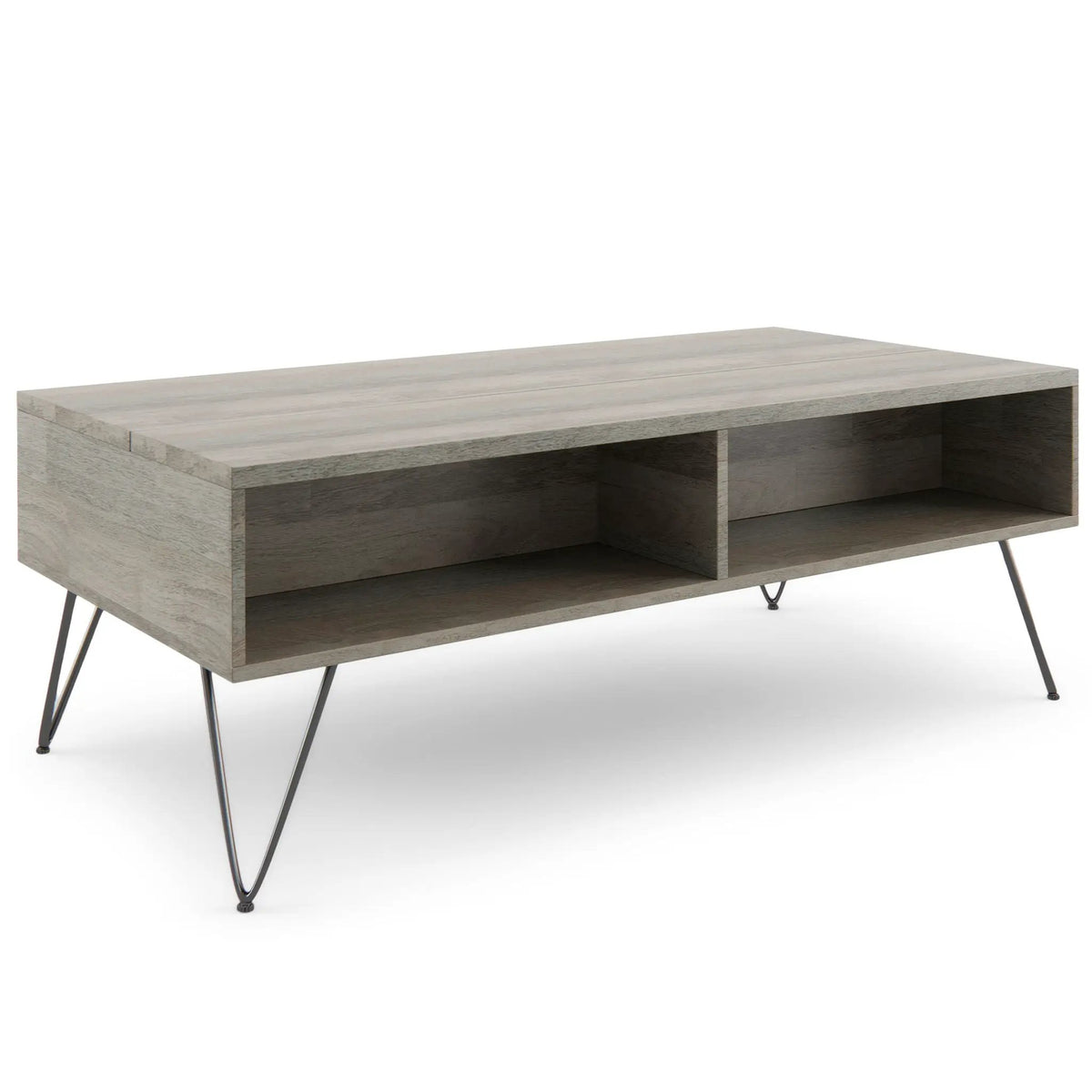 Hunter Lift Top Coffee Table | Handcrafted Solid Mango Hardwood | Split Lift Top | Large Storage Area