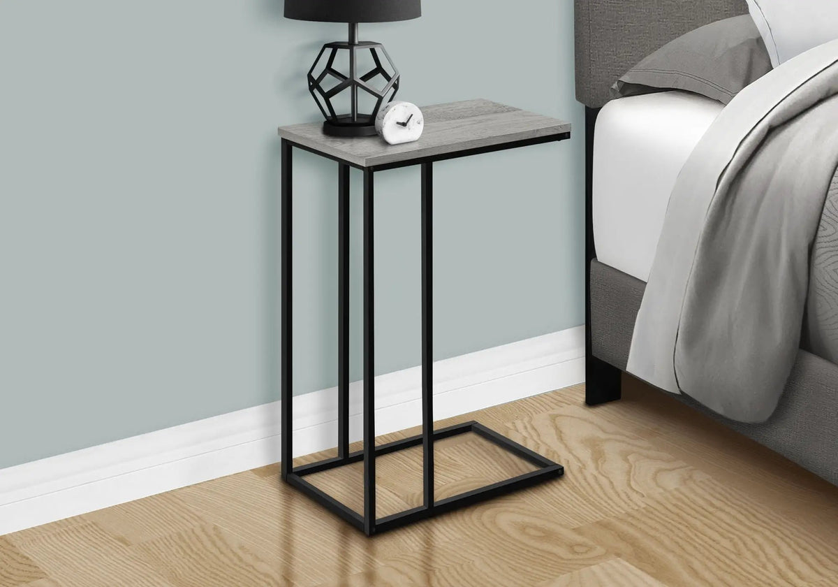 C-Shaped End Table | Space-Saving Design | Sleek Surface | Contemporary Style