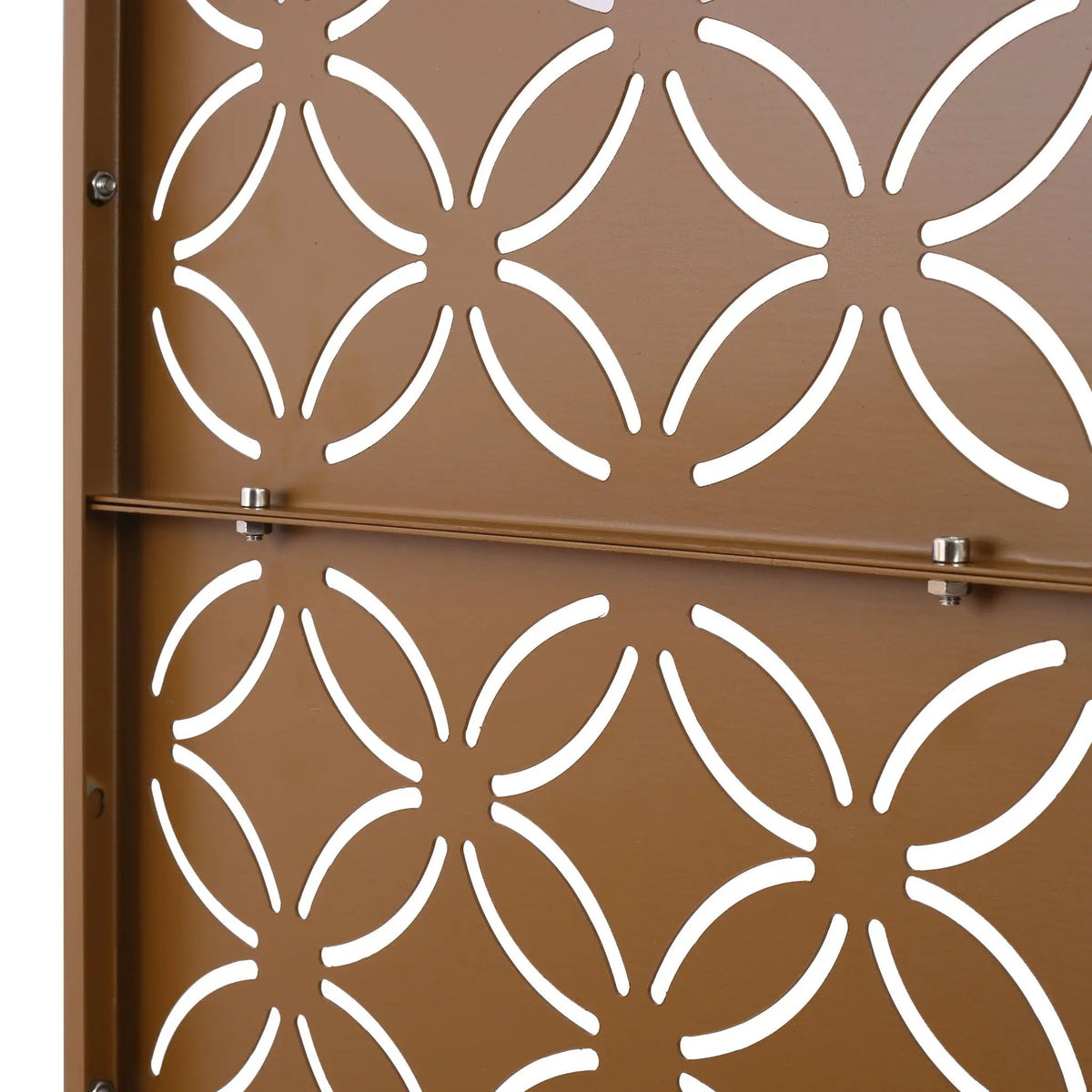 Outdoor Privacy Screen | Metal Frame | Rust Resistant | Brown