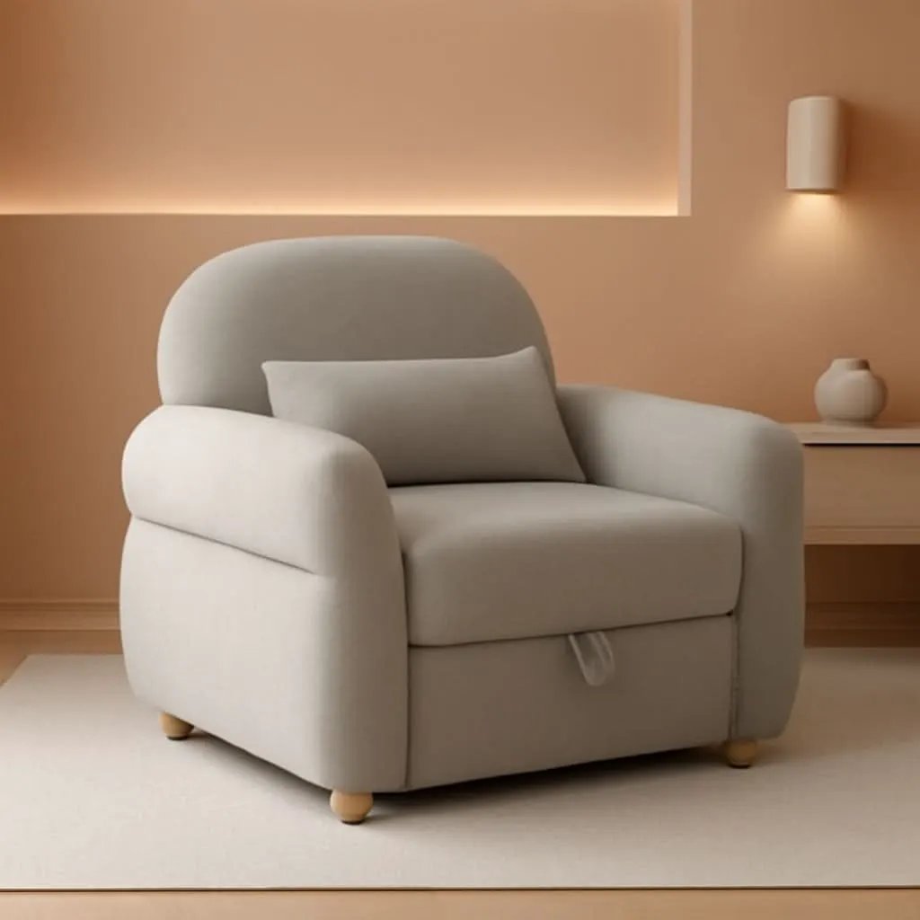 33Point5Inch Modern Reading Chair With HiddenStorage from PriceLows™