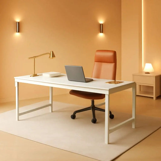 70 Inch White Executive Desk For Home Office Workspace from PriceLows™