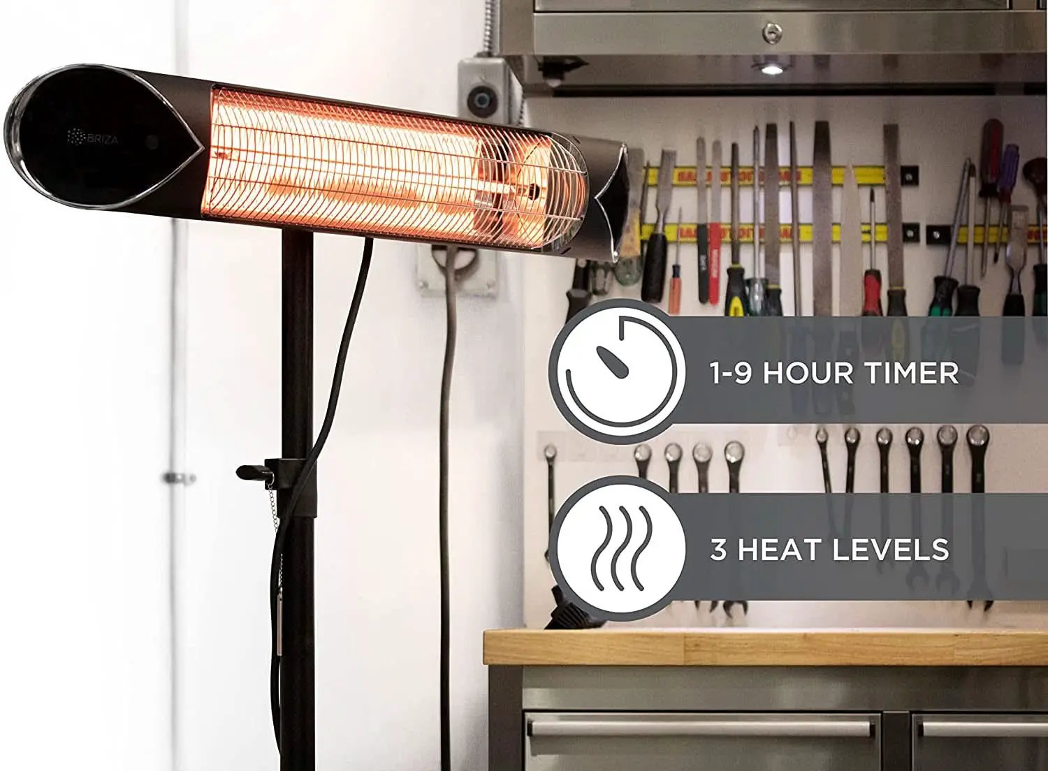 Infrared Patio Heater 1500W Indoor Outdoor Remote Control from PriceLows™