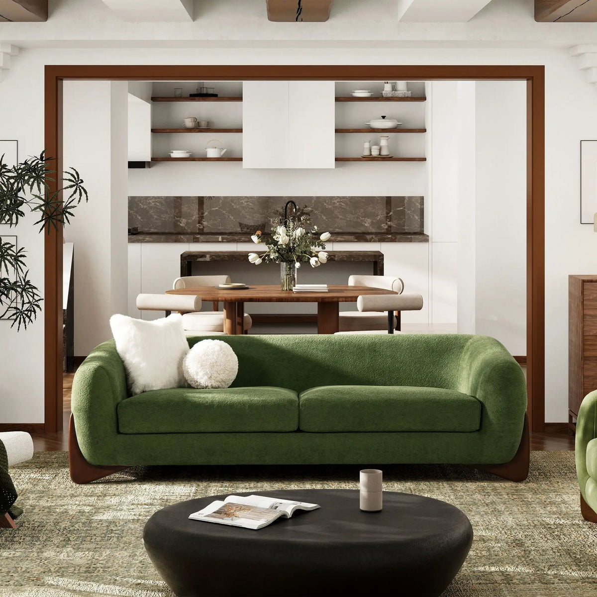 Alpine Sofa | Removable Seat Cushions | Comfortable Lounging | 90.5 Inch Length