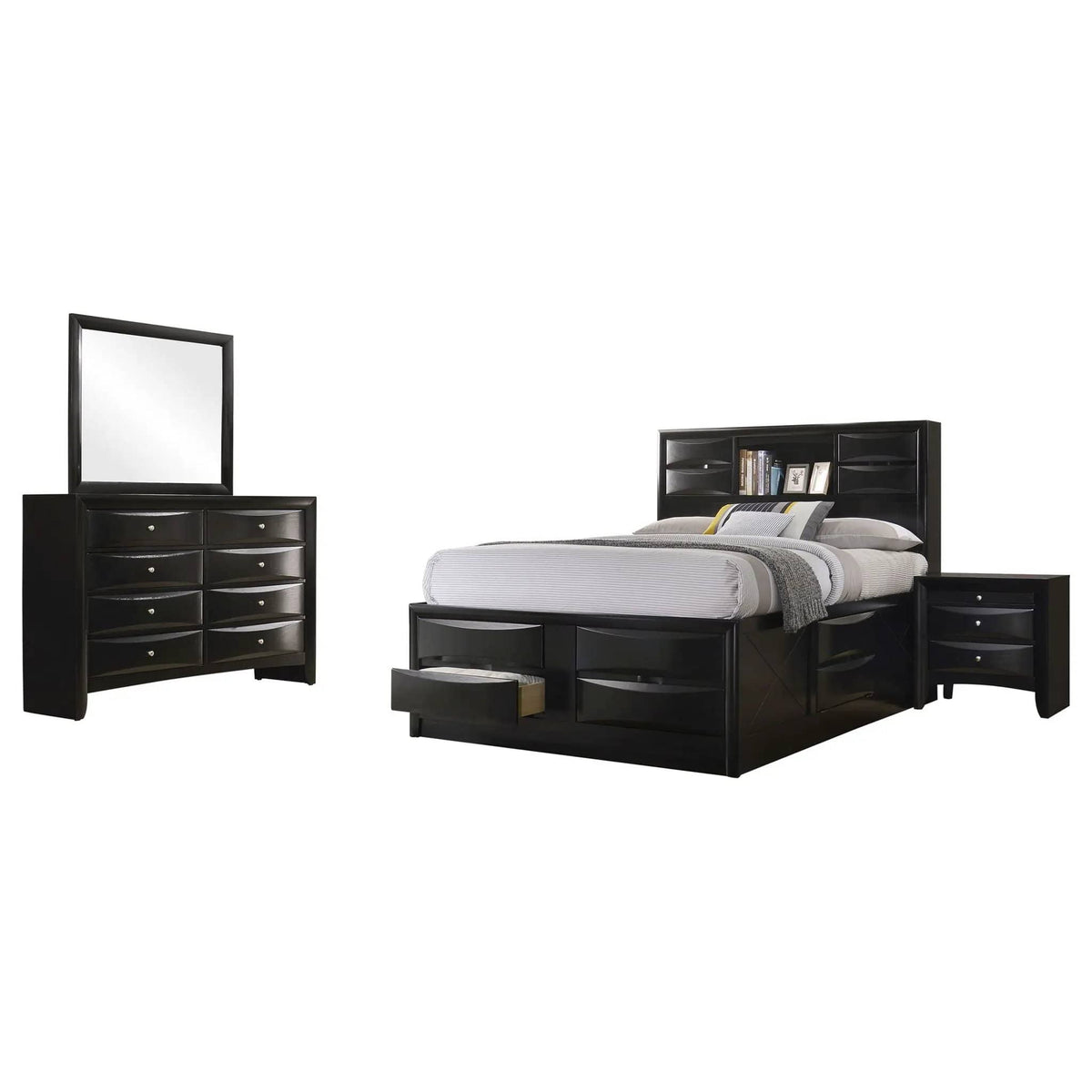 Briana 4-piece Queen Bedroom Set | 4-Piece Set | Bedroom Furniture | Black