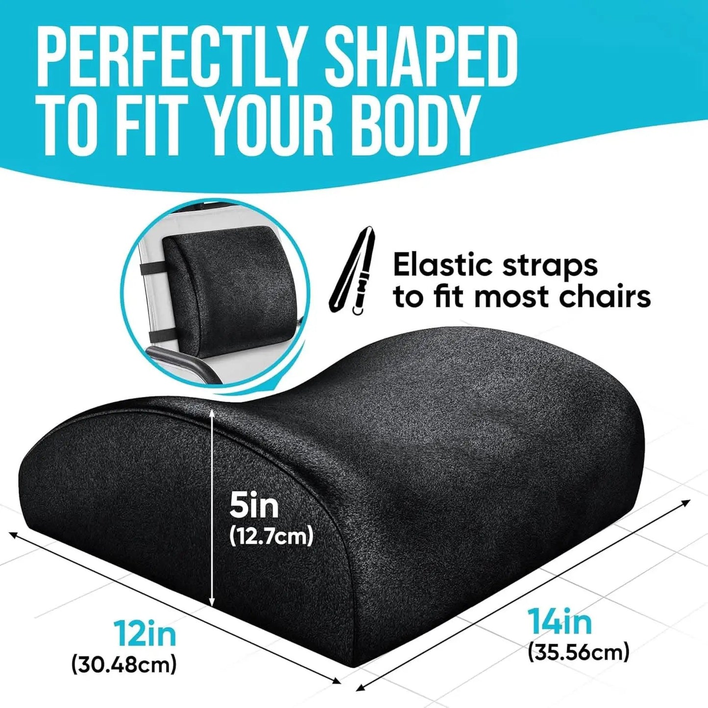 XL Memory Foam Seat Cushion Lumbar Support Office Chair from PriceLows™