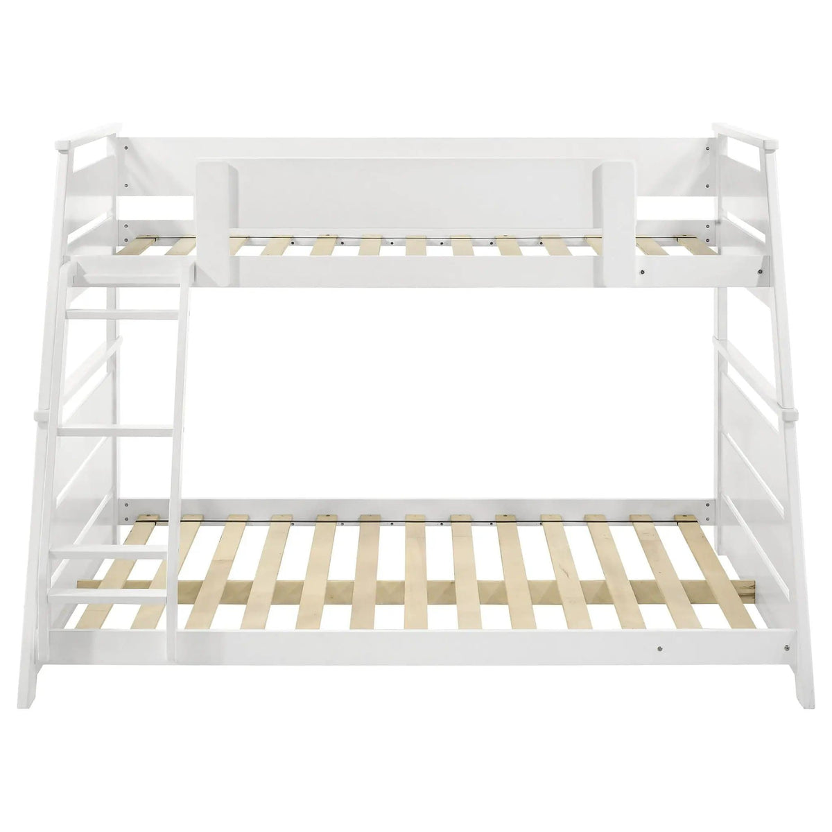 Holden Wood Veneer Twin Over Full Bunk Bed | 79 x 60.5 x 57.25 in | Rubberwood & Engineered Wood | White