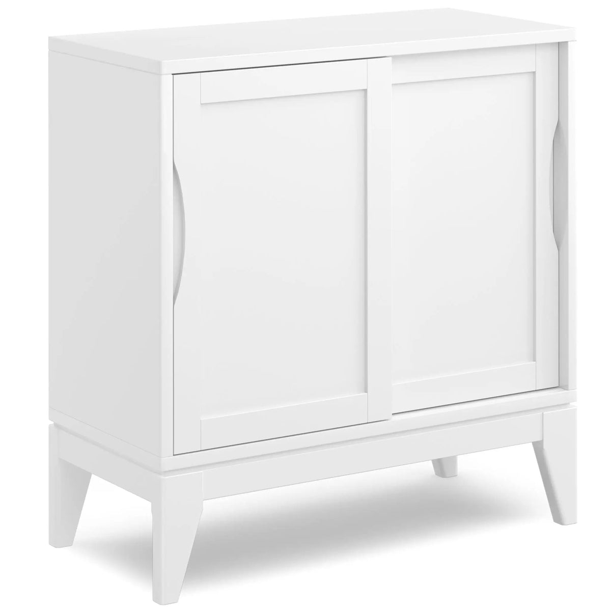 Harper Low Storage Cabinet | Handcrafted Rubberwood | Two Sliding Doors | Two Adjustable Shelves