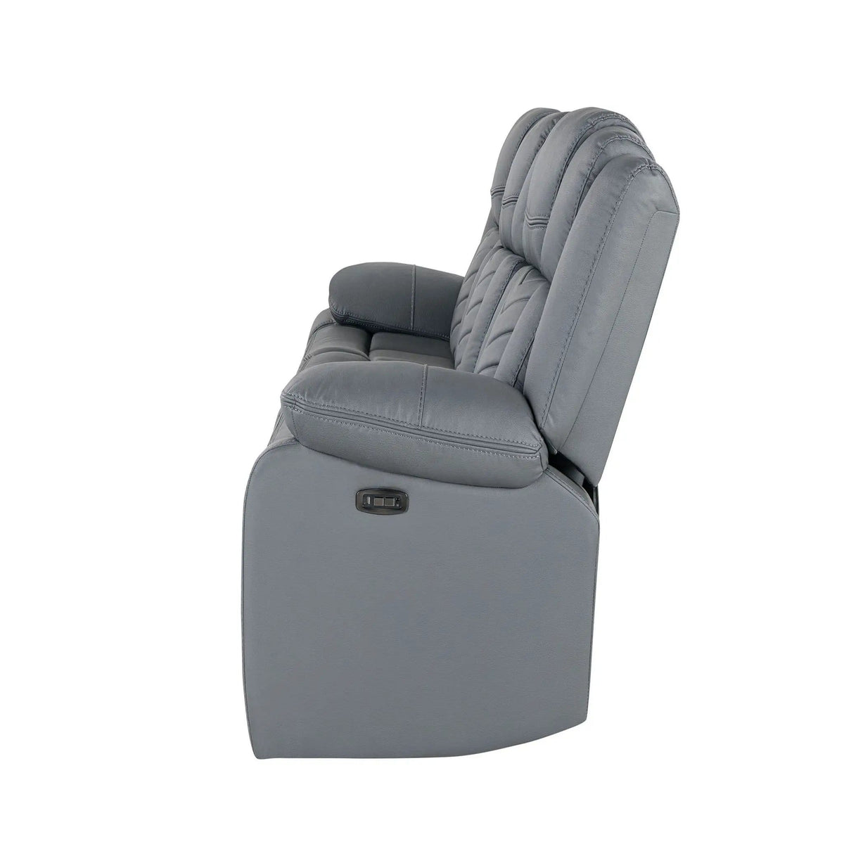 Raize Power Recliner With LED Functionality Reclining Chair | 42 x 38.25 x 39.75 in | Polyester & Fabric | Gray