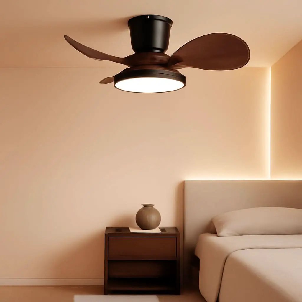 22 Inch Quiet Ceiling Fan With LED Light And Remote from PriceLows™