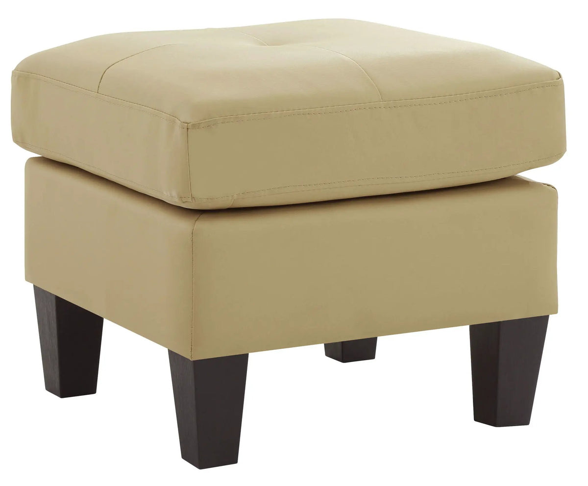 Tufted Ottoman | Compact Two Seater | White Finish | 23 In