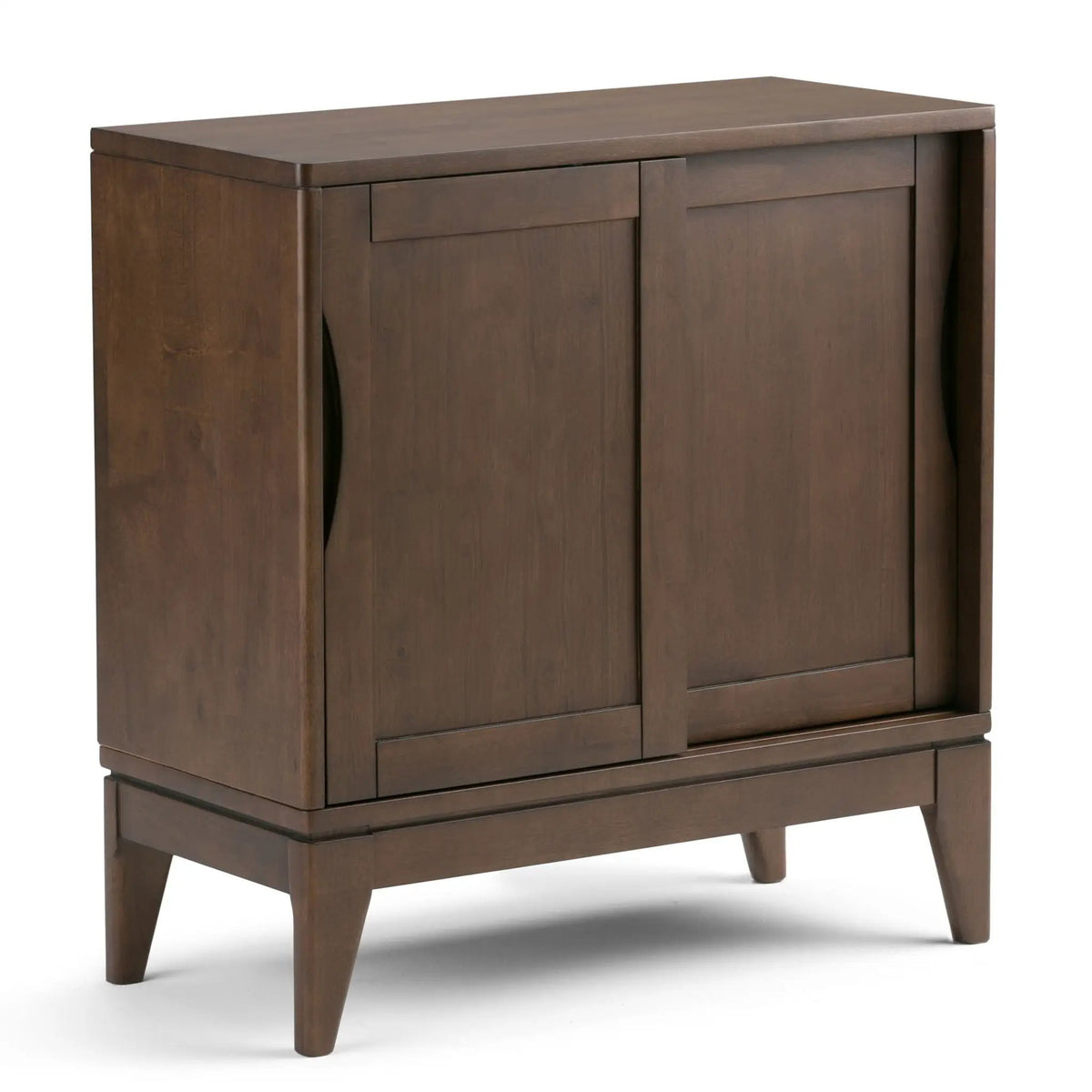 Harper Low Storage Cabinet | Handcrafted Rubberwood | Two Sliding Doors | Two Adjustable Shelves