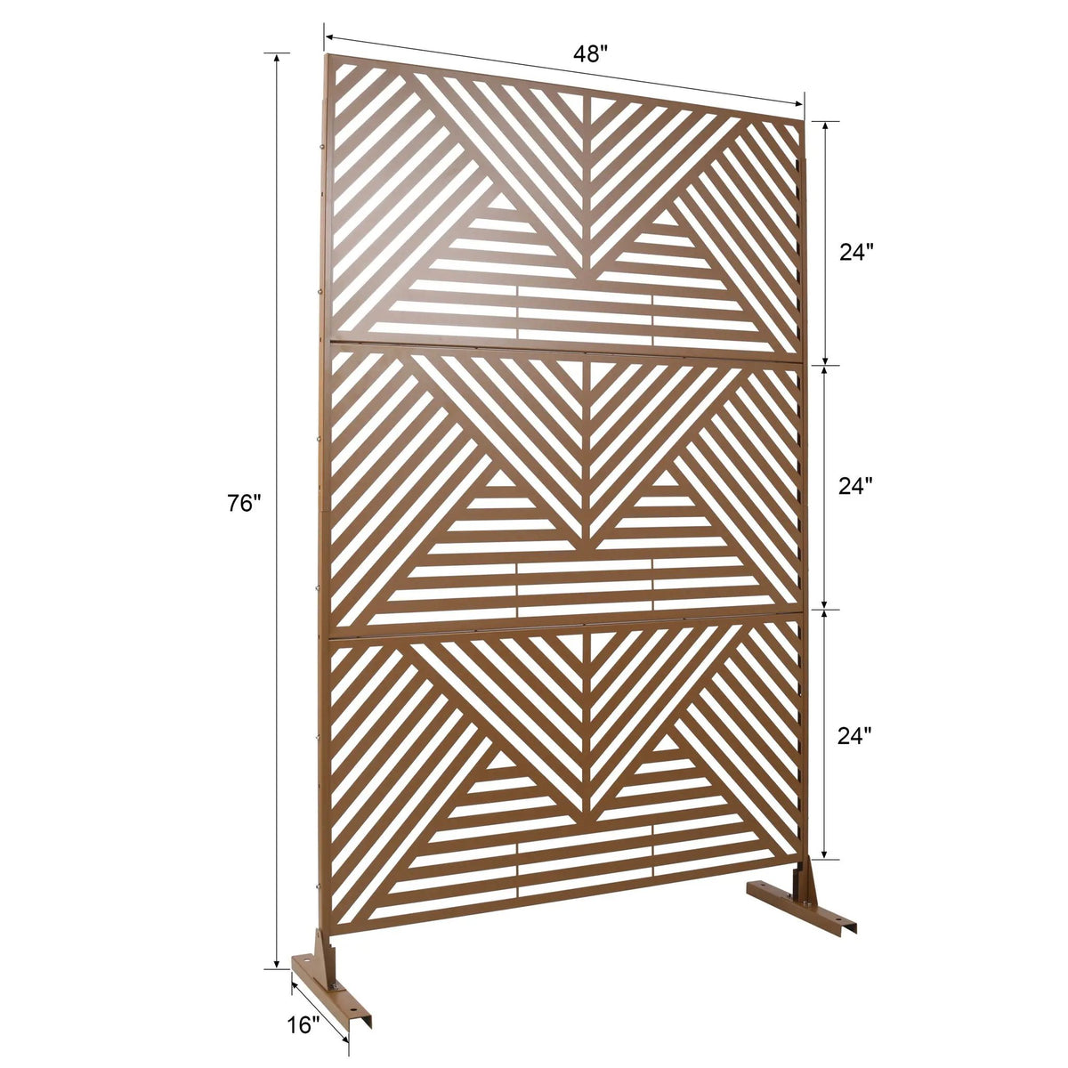 Freestanding Metal Privacy Screen | Outdoor | Indoor Decor Divider