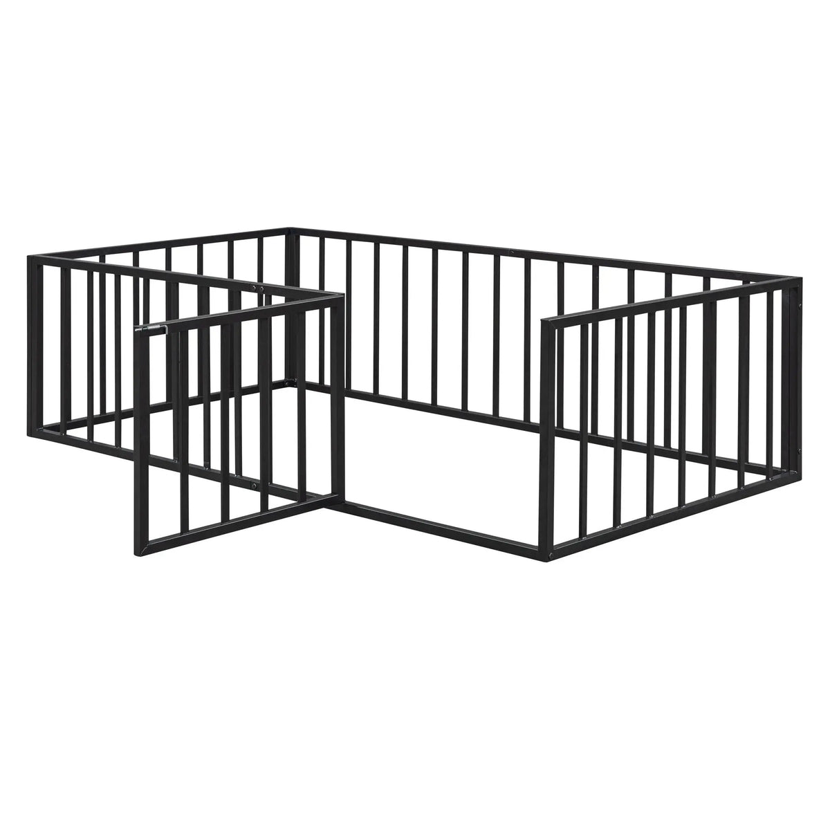Metal Floor Bed Frame | Raised Fence Gate | Low Platform Design