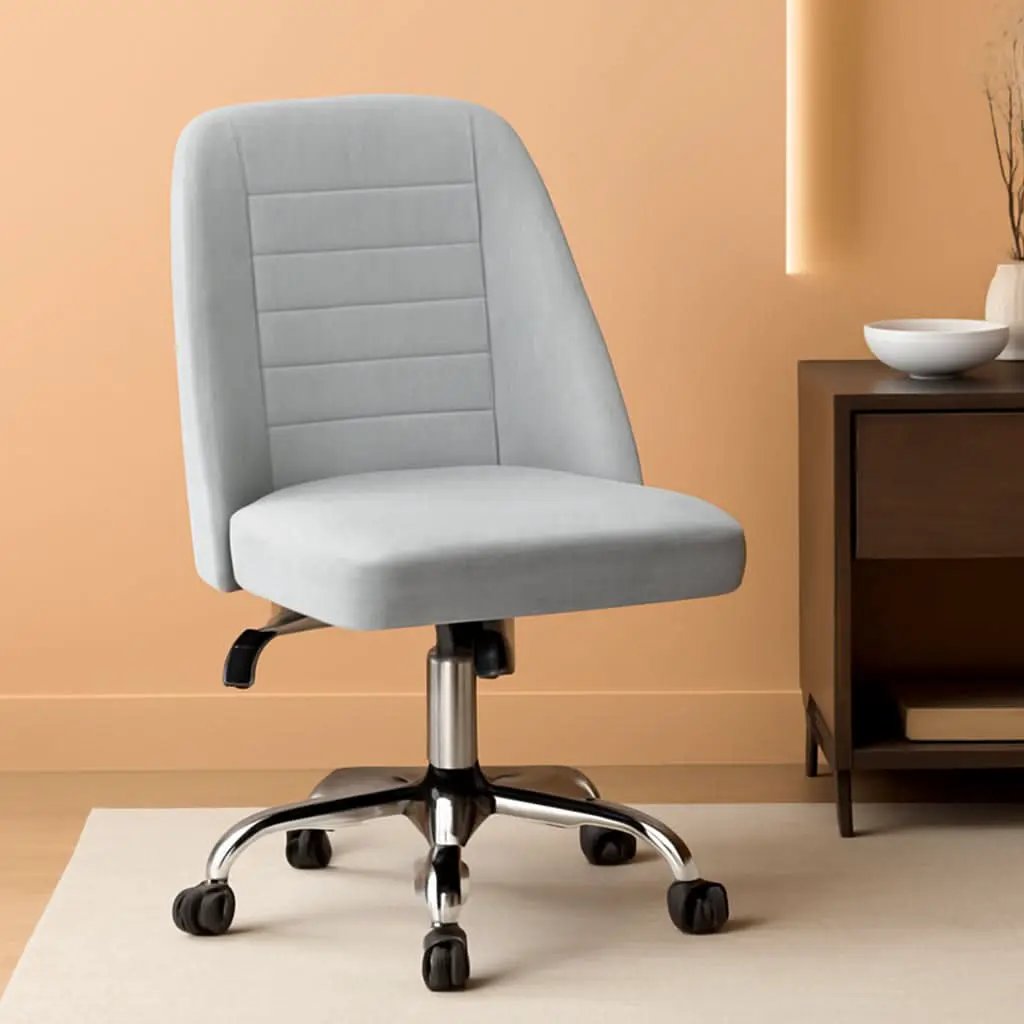 Linen Office Desk Chair With Rolling Wheels For Home Office from PriceLows™