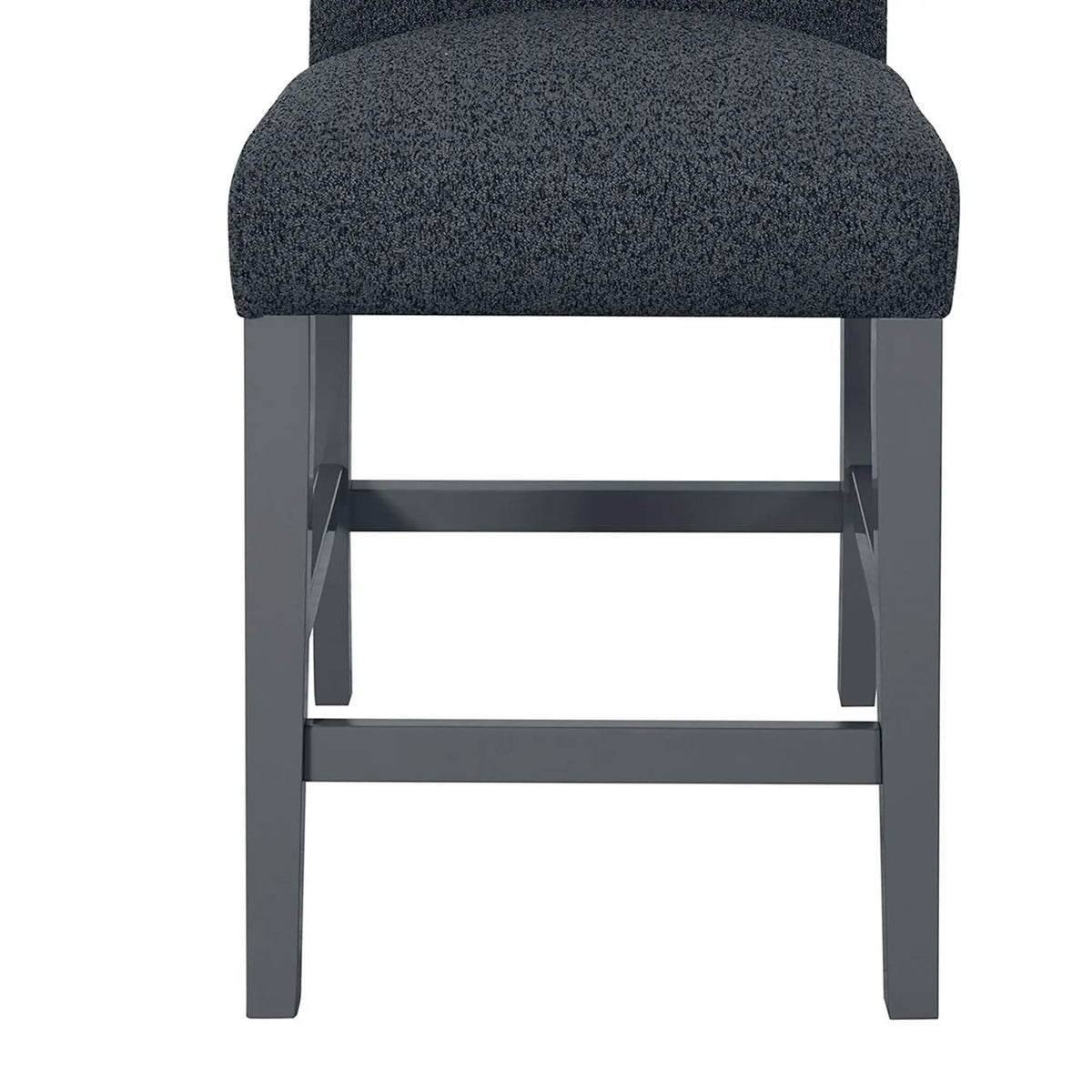 Ariya Bar Stools | Set Of 2 | Dark Gray Matte Finish | Padded Seat