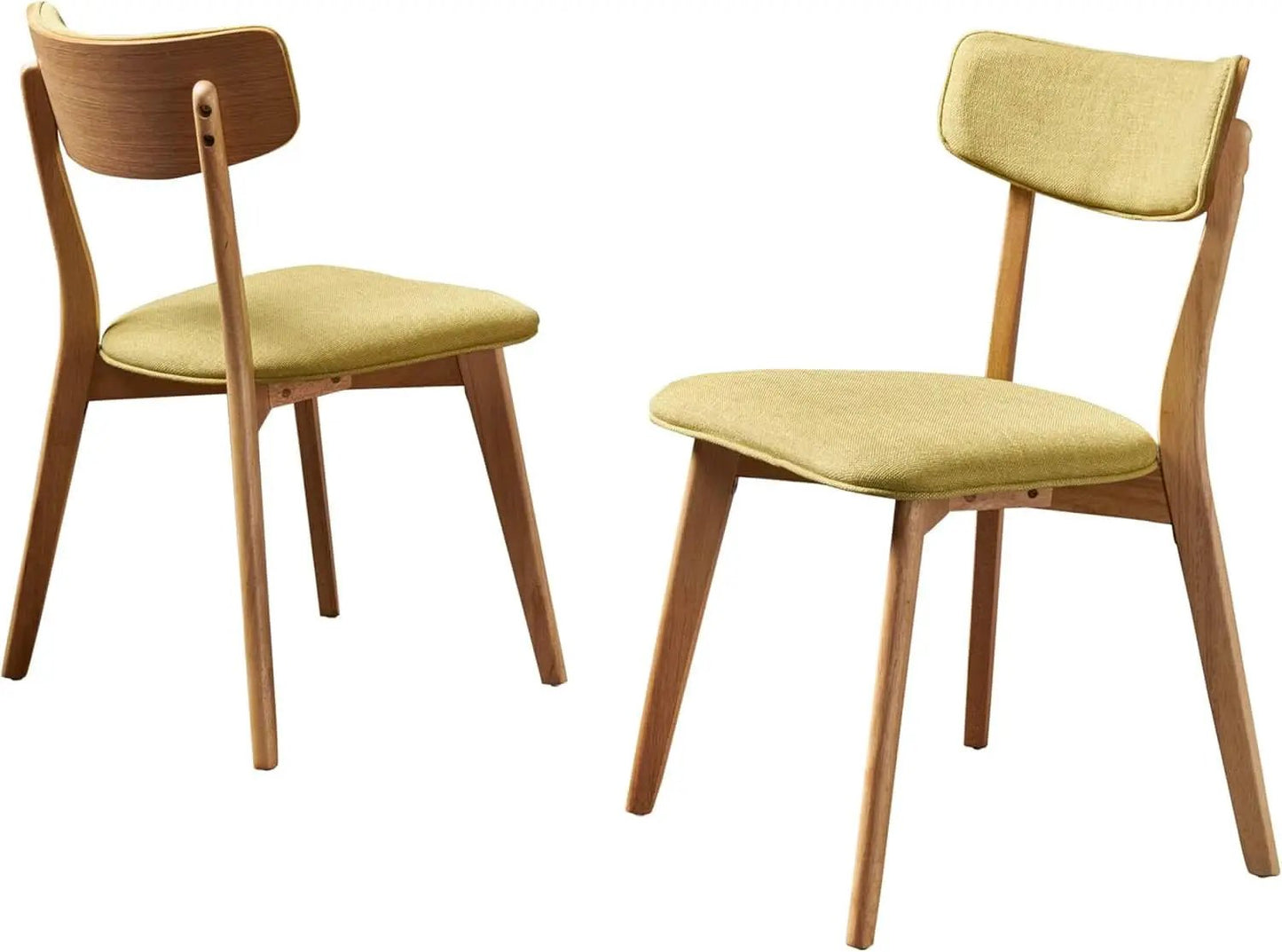 Mid Century Fabric Dining Chairs Set Of 2 In Green Tea from PriceLows™