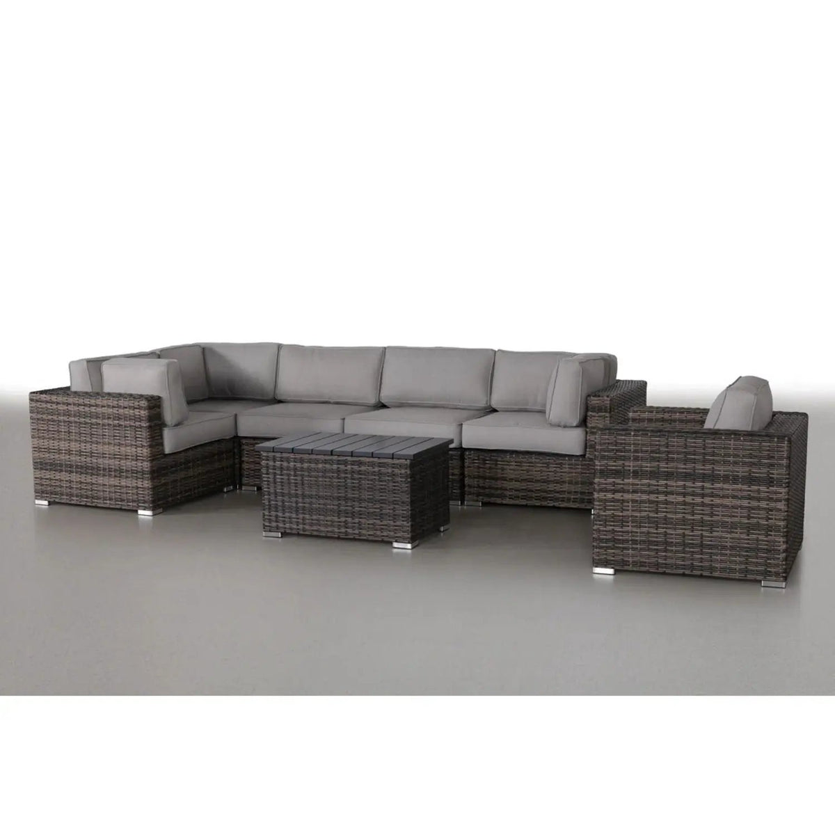 Outdoor Sectional Set | Handcrafted Wicker | Ultra-Soft Cushions | Entertainment Seating