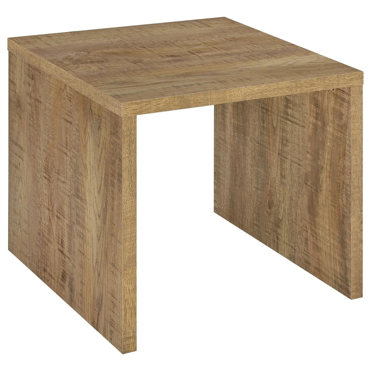 Canoga Engineered Wood Accent Side End Table Mango | 23.5 x 23.5 x 21.75 in | Engineered Wood & Veneer | Living Room
