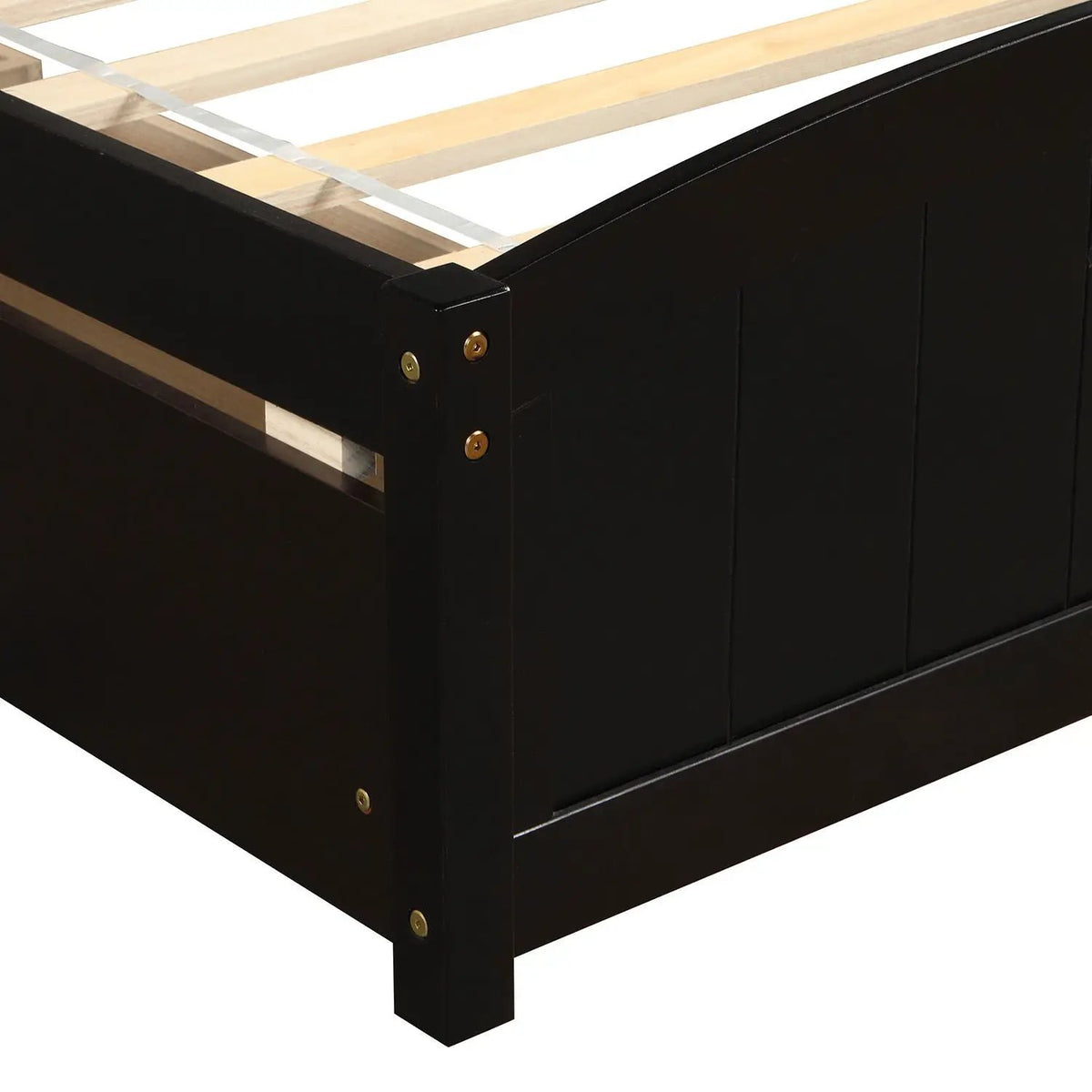Wood Platform Bed | Headboard And Footboard | Slat Support | Minimalist Style