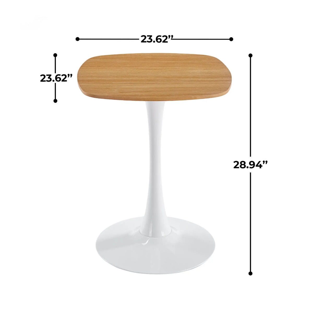 Modern Dining Table | 42 Inch Square | Pedestal Base | Contemporary Design