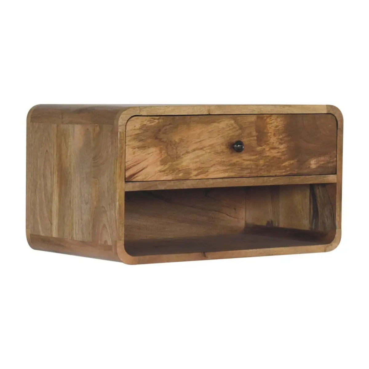 Curve Upper Slot Floating Nightstand | 6 Pieces | Bedroom Furniture | Bedroom