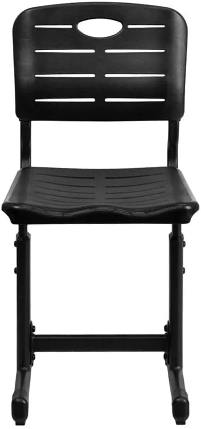 Adjustable Height Black Classroom Chair With Pedestal Frame from PriceLows™