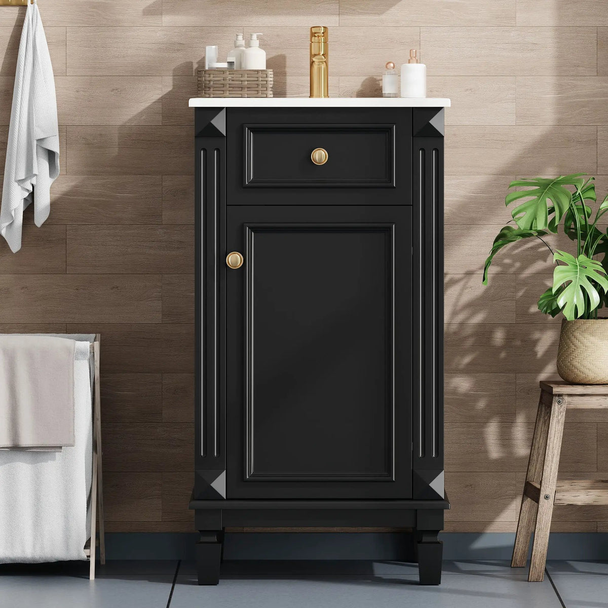 Bathroom Vanity | Solid Wood | Integrated Sink | Soft Closing Doors