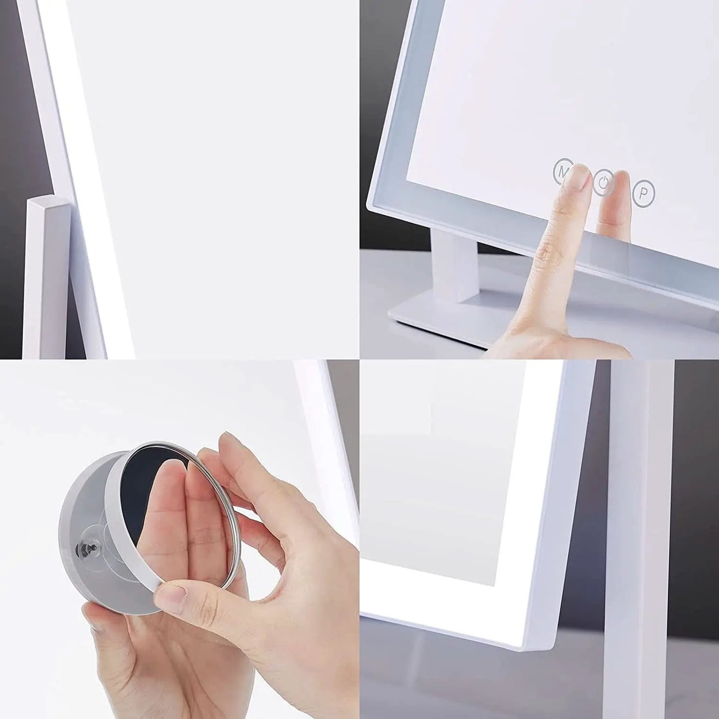 17In White Lighted Makeup Mirror 3 Color Lighting Modes And 5X Magnification from PriceLows™