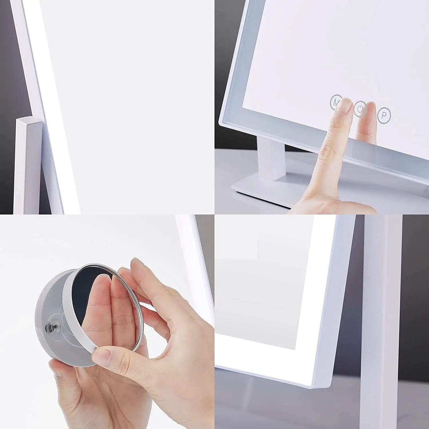 17In White Lighted Makeup Mirror 3 Color Lighting Modes And 5X Magnification from PriceLows™