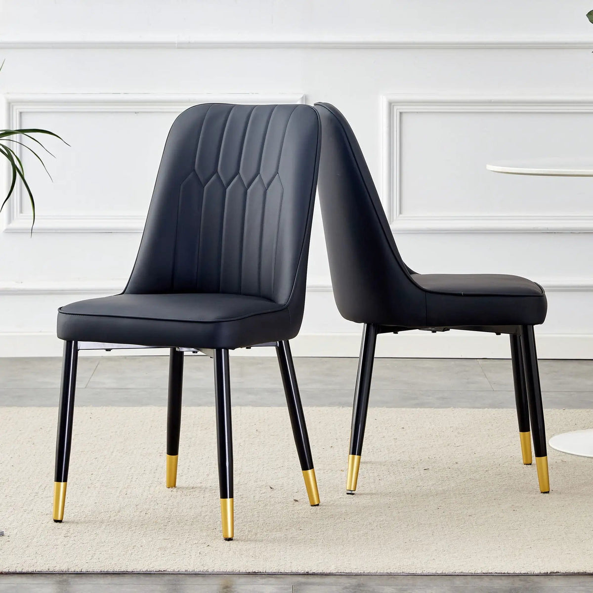 Modern Chair With Metal Legs Chair Set | 2 Pieces | Metal | Dining Room
