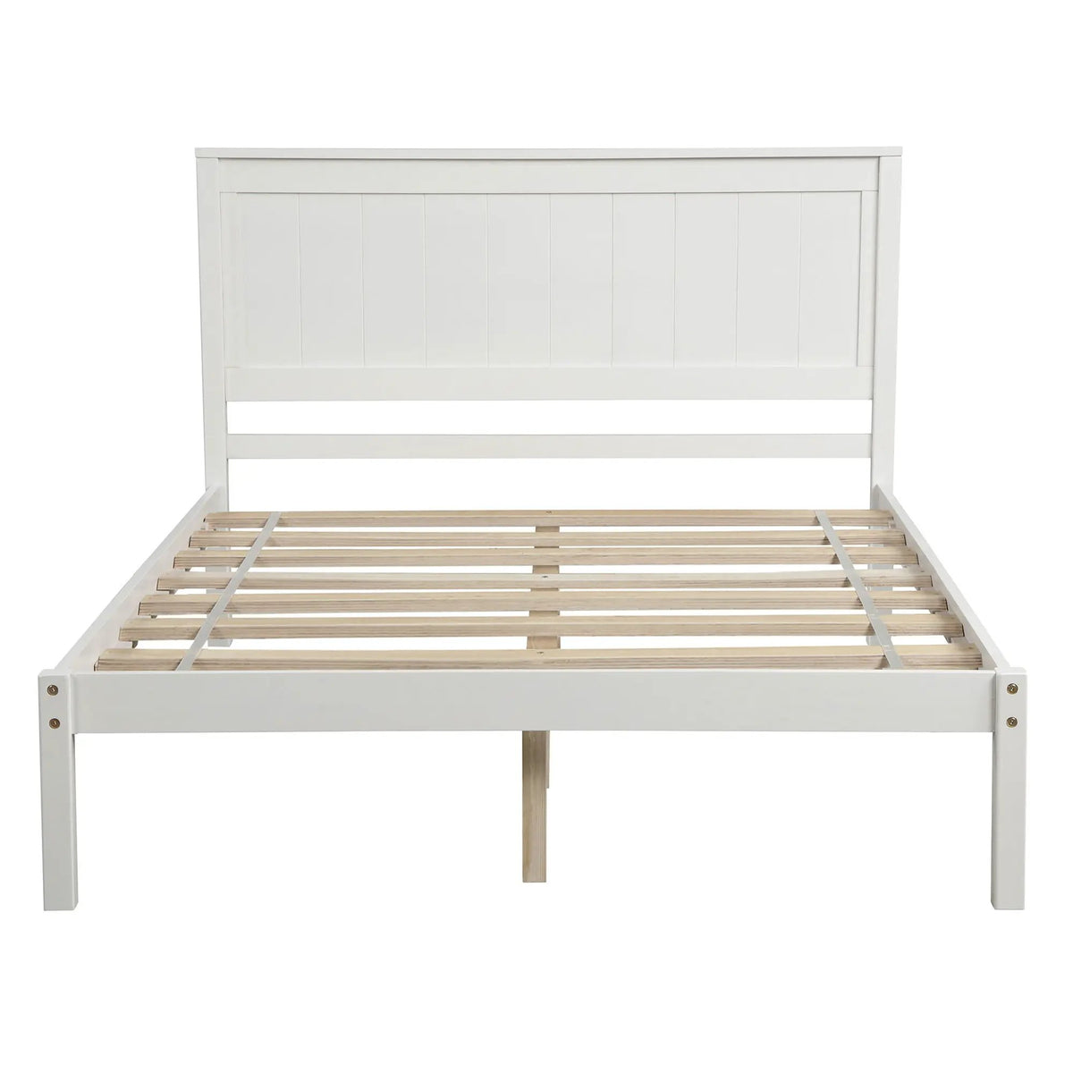 Platform Bed Frame With Headboard | Espresso Finish | Durable Pine Wood