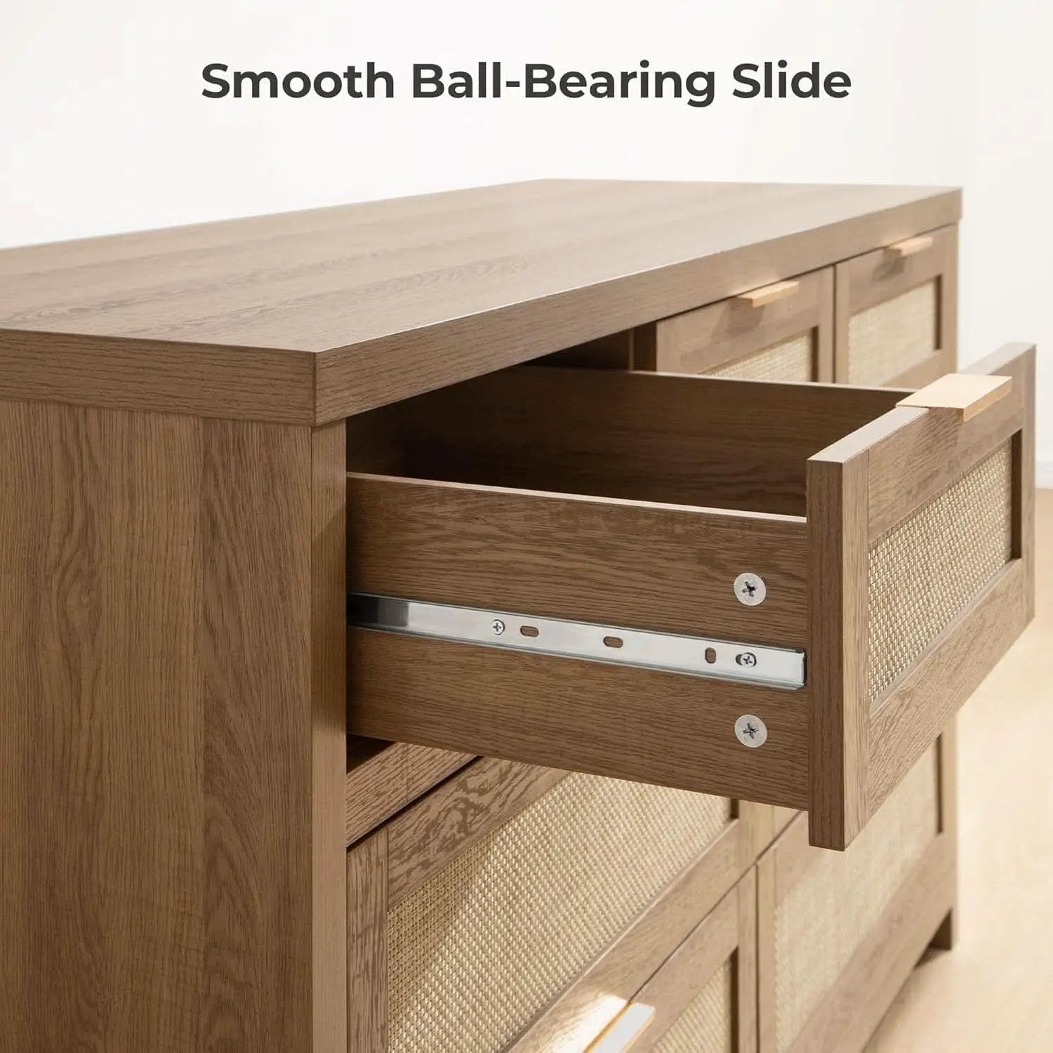 FiftySevenInch Boho Dresser Reclaimed CaramelOak Finish from PriceLows™