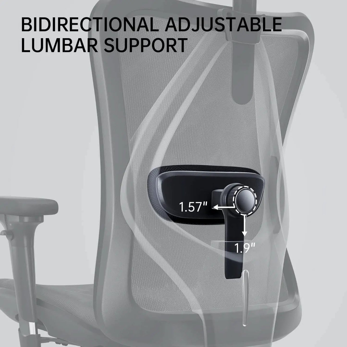 Grey Ergonomic Office Chair With Adjustable Headrest from PriceLows™