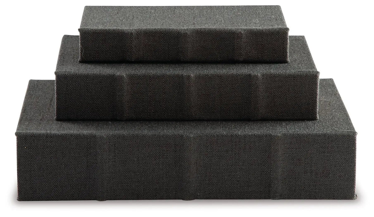 Jolina Keepsake Box Set | Set Of 3 | Linen Cover | Black Velvet Lining