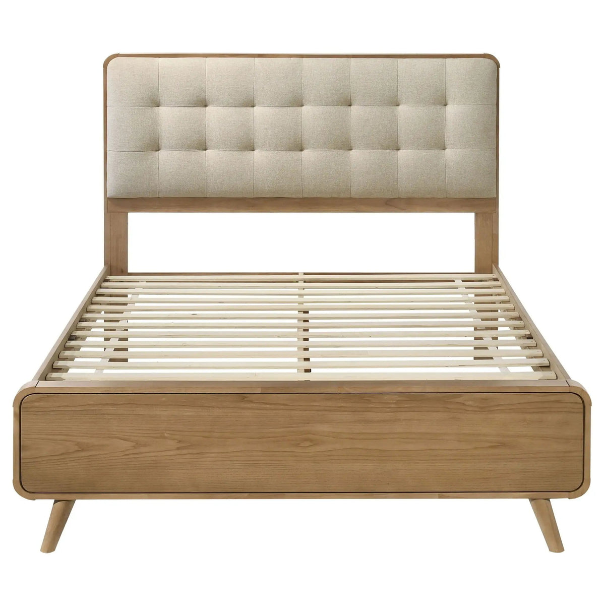 Robyn Wood Queen Platform Bed Light Ash | 63 x 86.5 x 53.25 in | Rubberwood & Engineered Wood | Bedroom