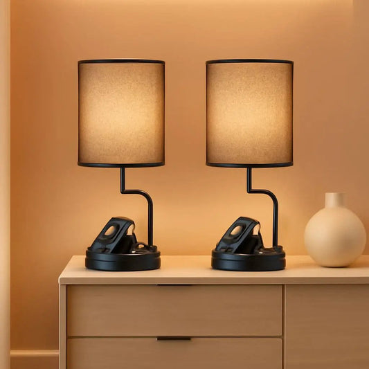 Table Lamp With 3 USB Ports And AC Outlet For Office from PriceLows™