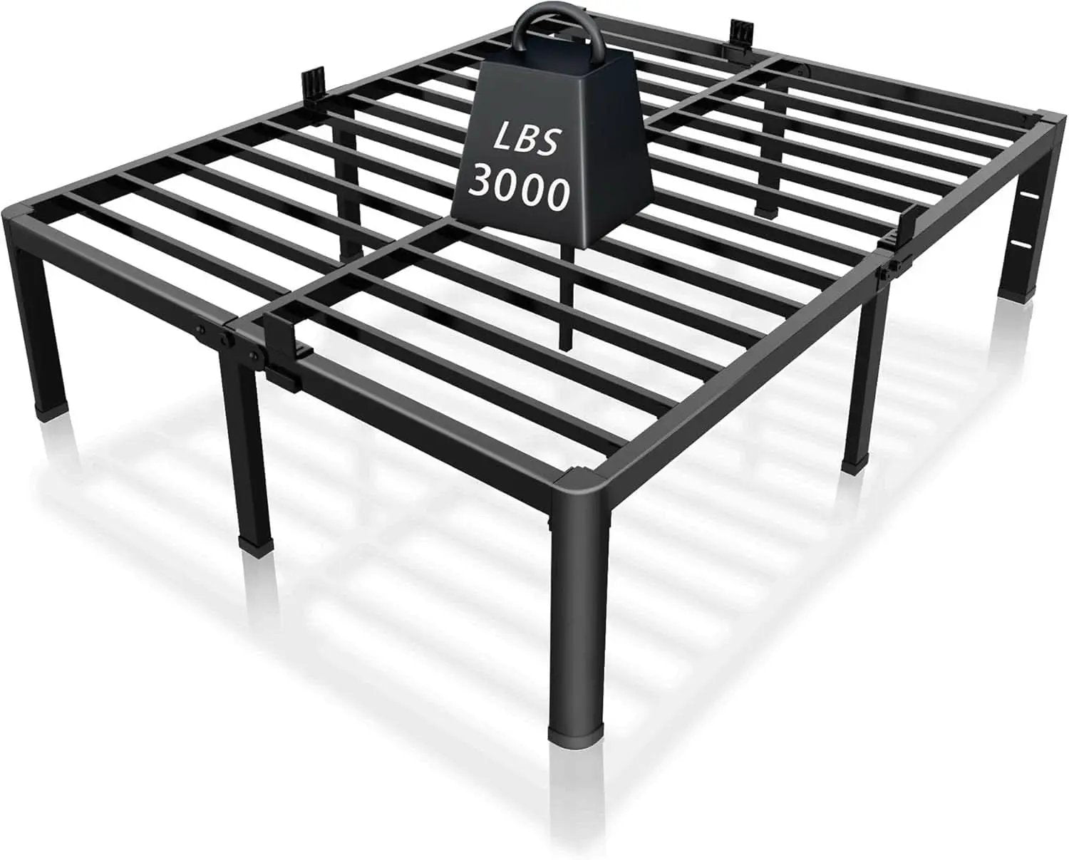 Premium King Size Metal Bed Frame With Under Bed Storage from PriceLows™