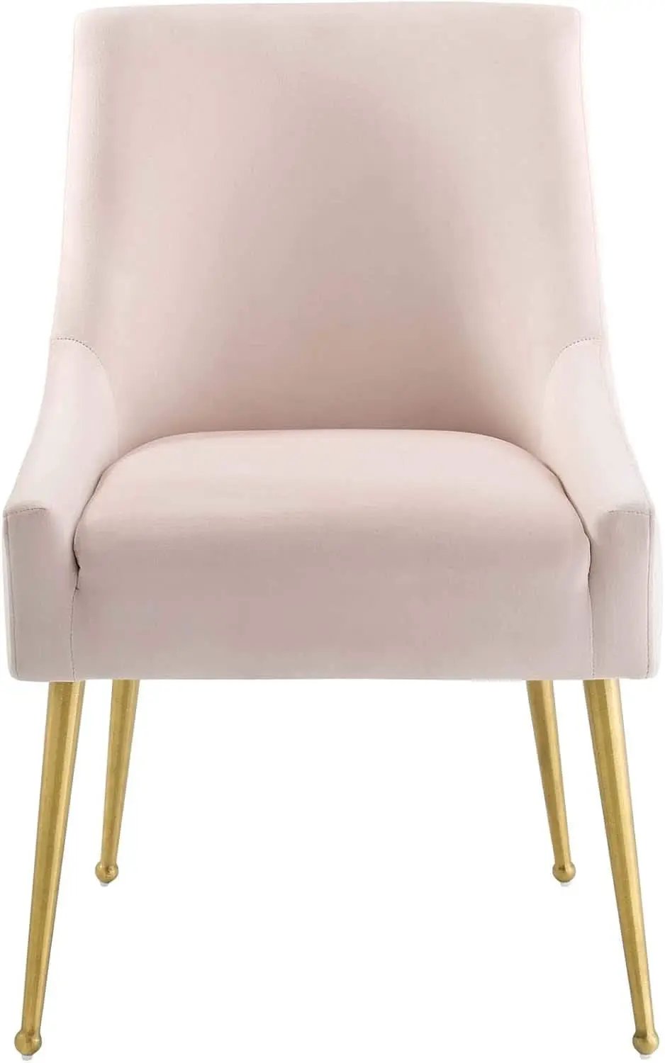 Pink Velvet Dining Chair With Gold Accents For Dining Room from PriceLows™