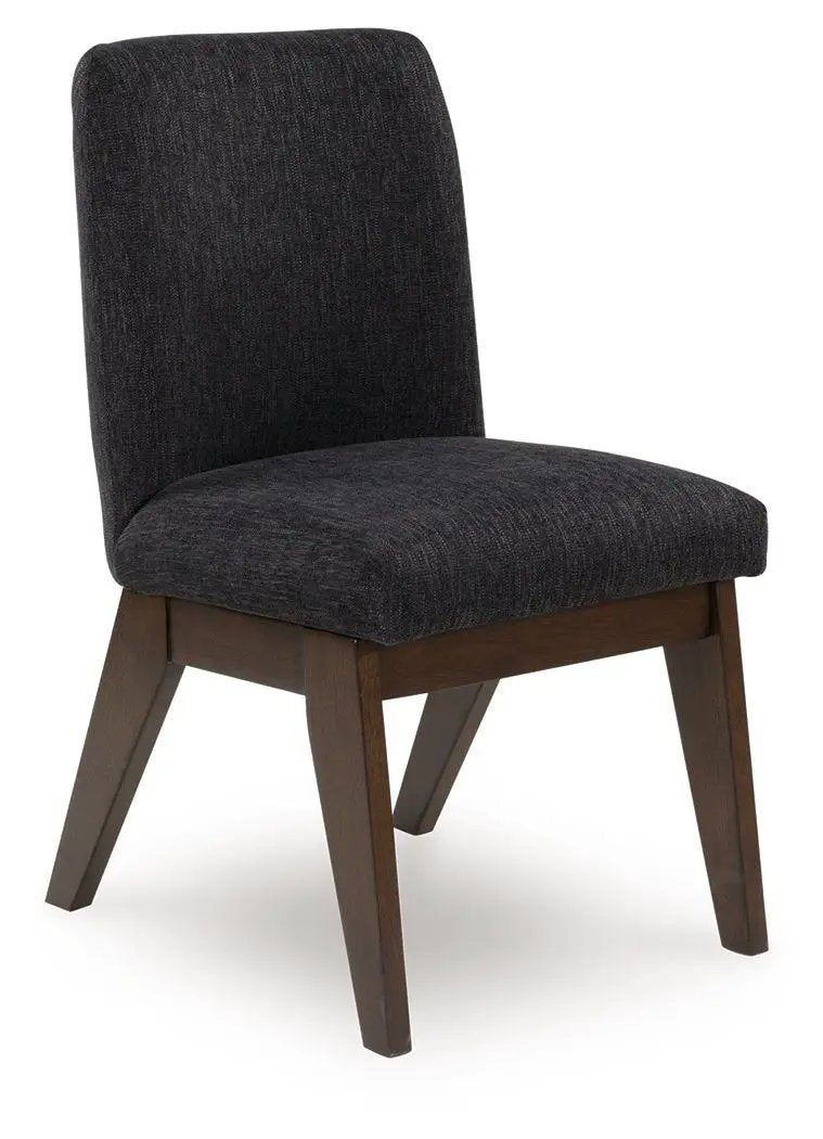 Dilenno Dining Side Chairs | Set Of 2 | Dark Brown | Upholstered Seats