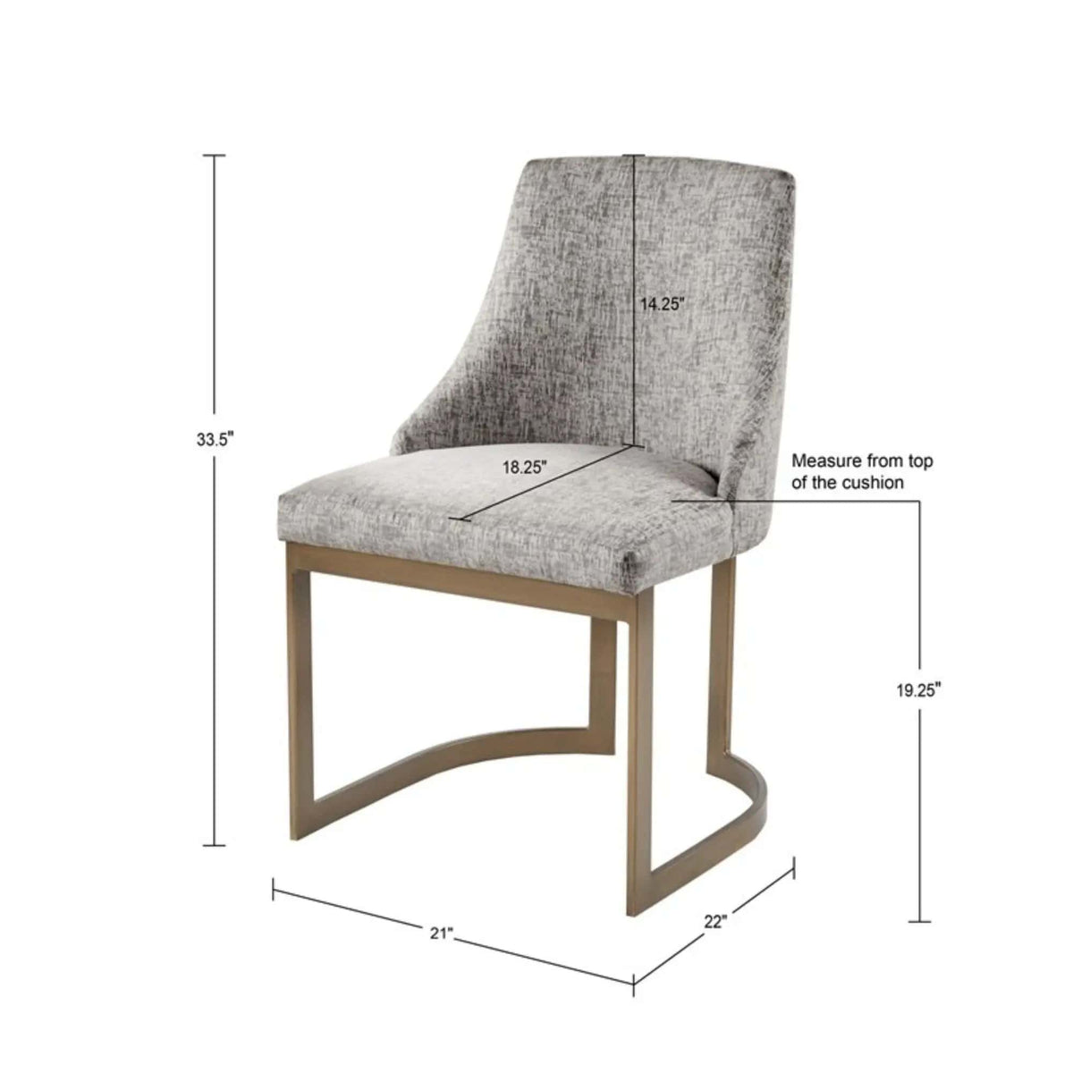 Contemporary Modern Accent Dining Chairs (Set of 2) | 2 Pieces | Metal | Dining Room