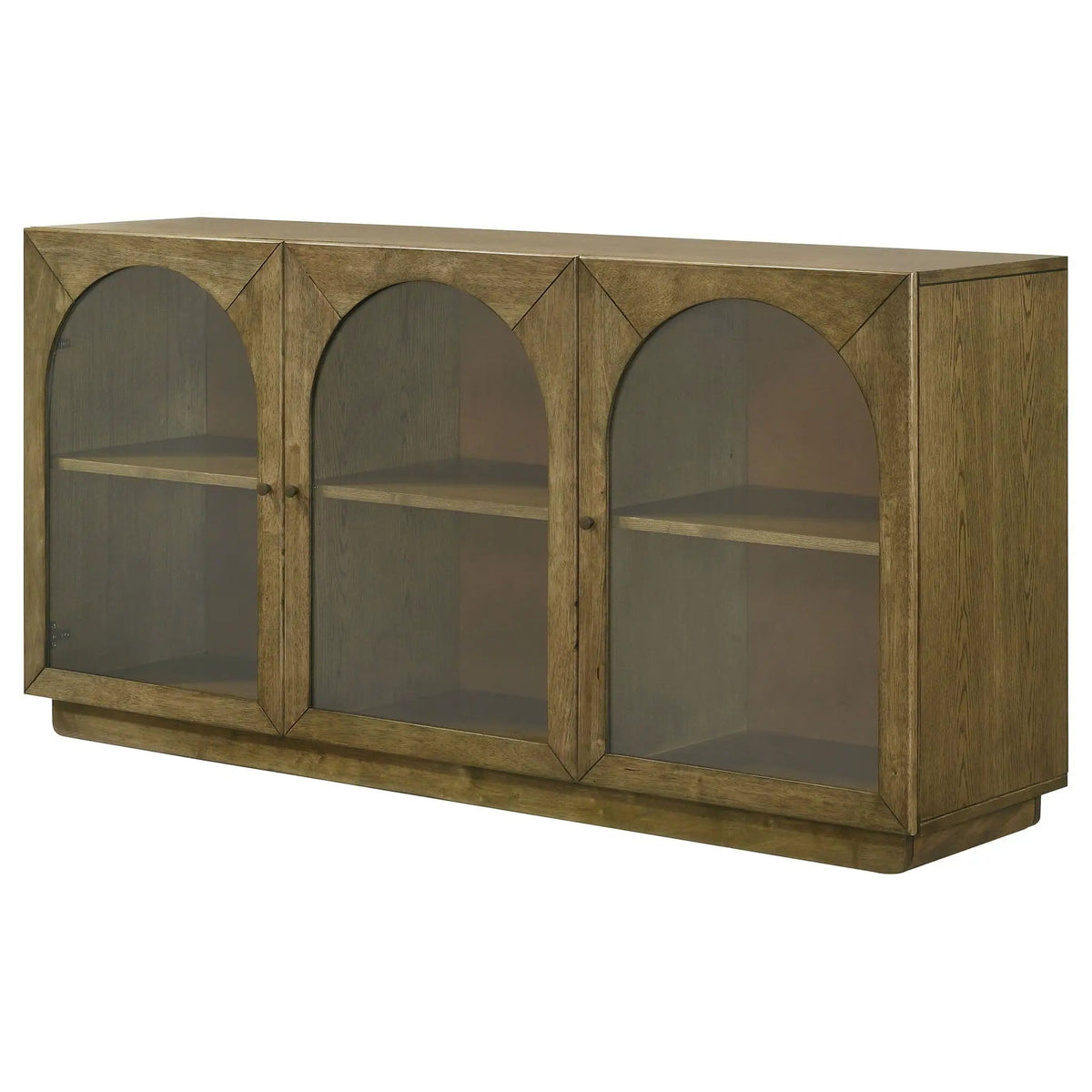 Castlewood 71-inch Dining Sideboard Buffet Server Brown | 70.75 x 17.75 x 35.75 in | Rubberwood & Engineered Wood | Oak