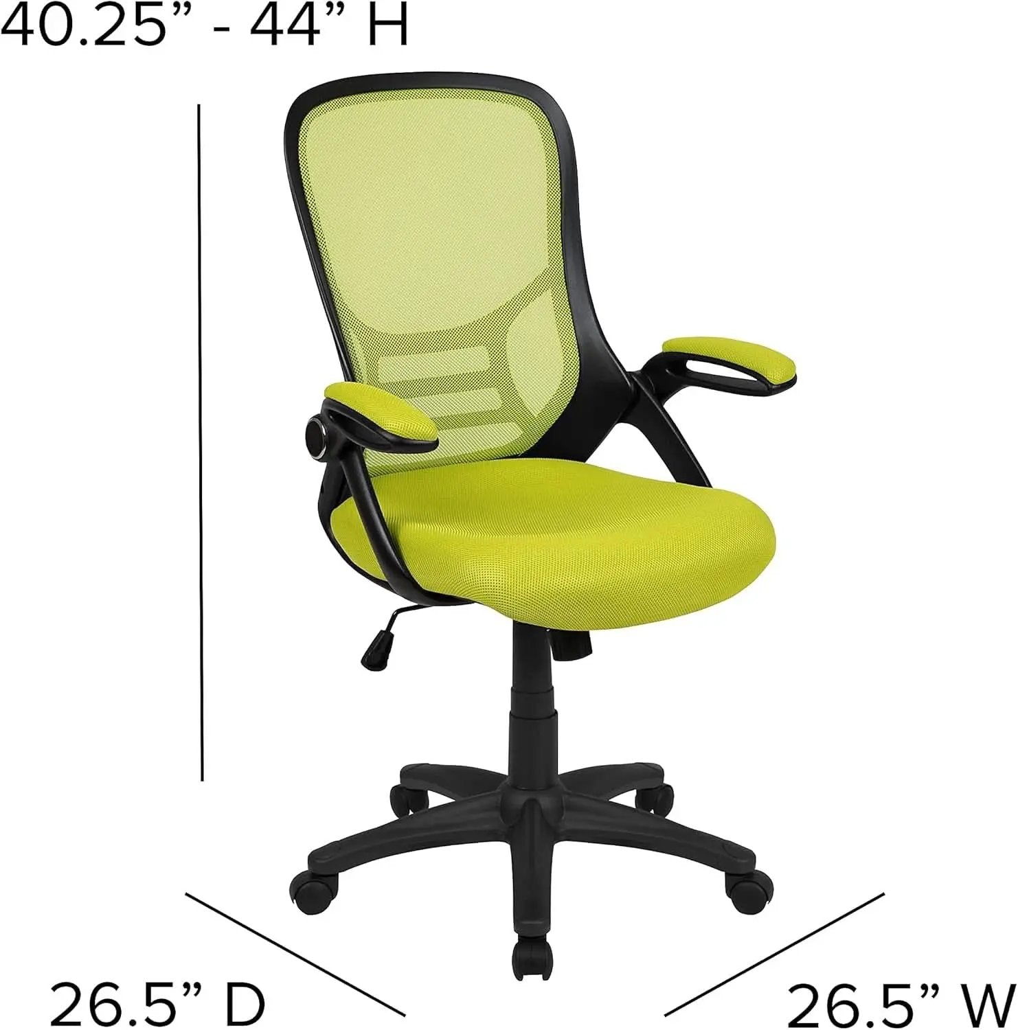 Ergonomic Mesh Back Office Chair Lumbar Support Black Green from PriceLows™