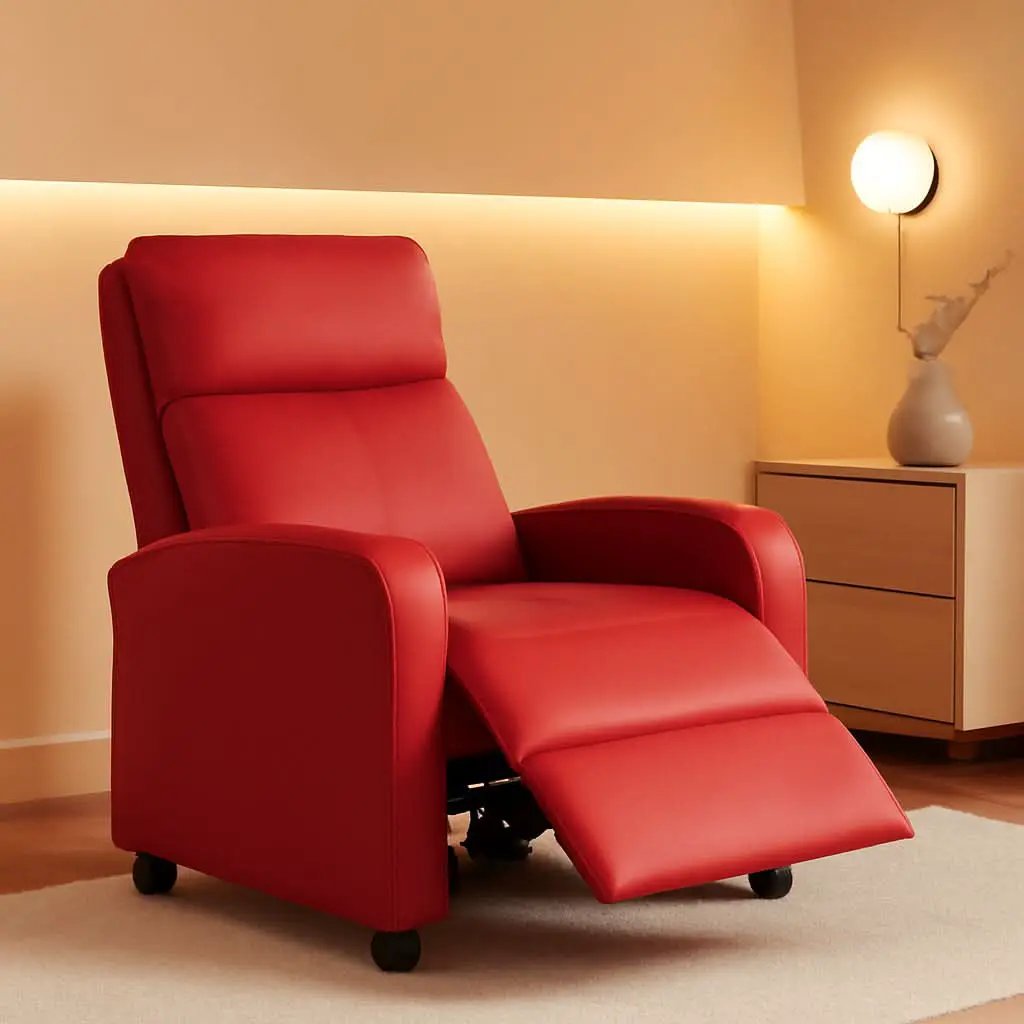 PU Leather Recliner Chair For Living Room With Padded Seat from PriceLows™