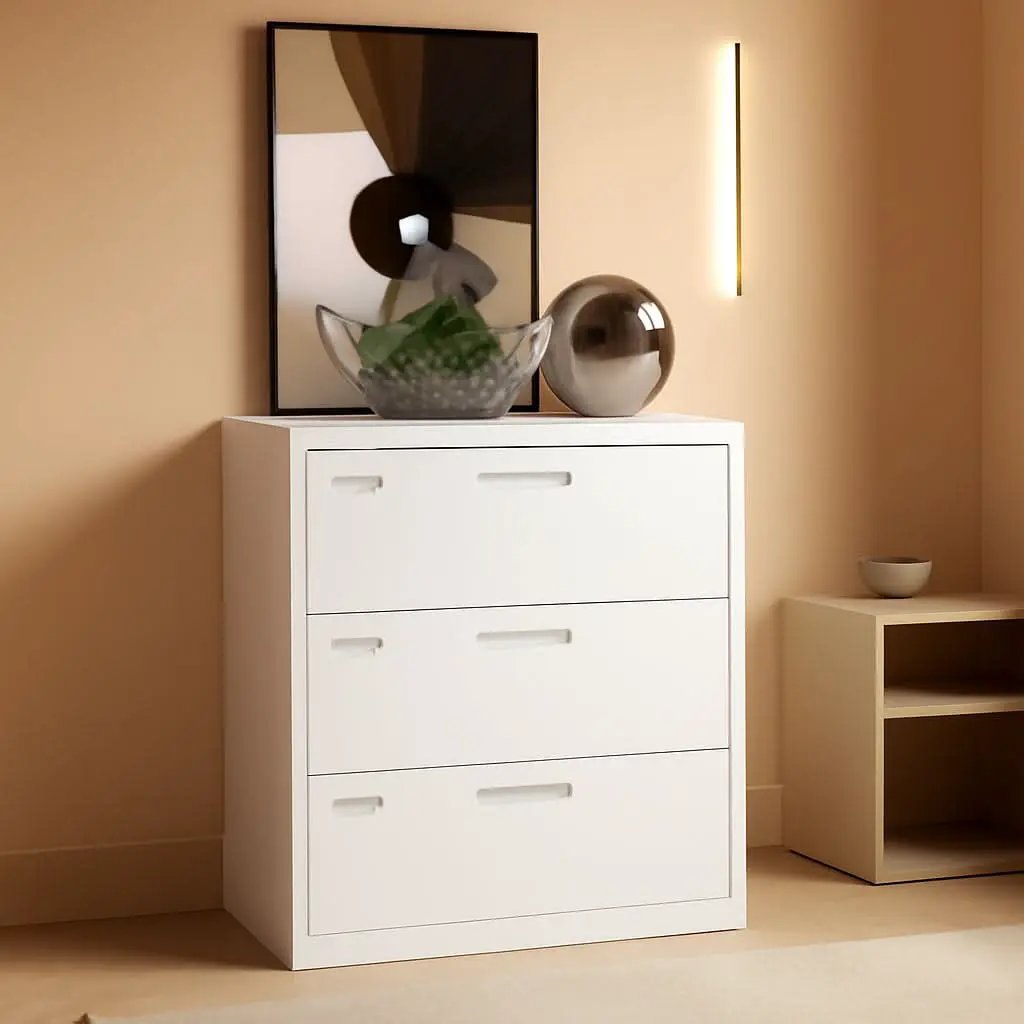 Lockable 3 Drawer Metal File Cabinet For Home Office from PriceLows™