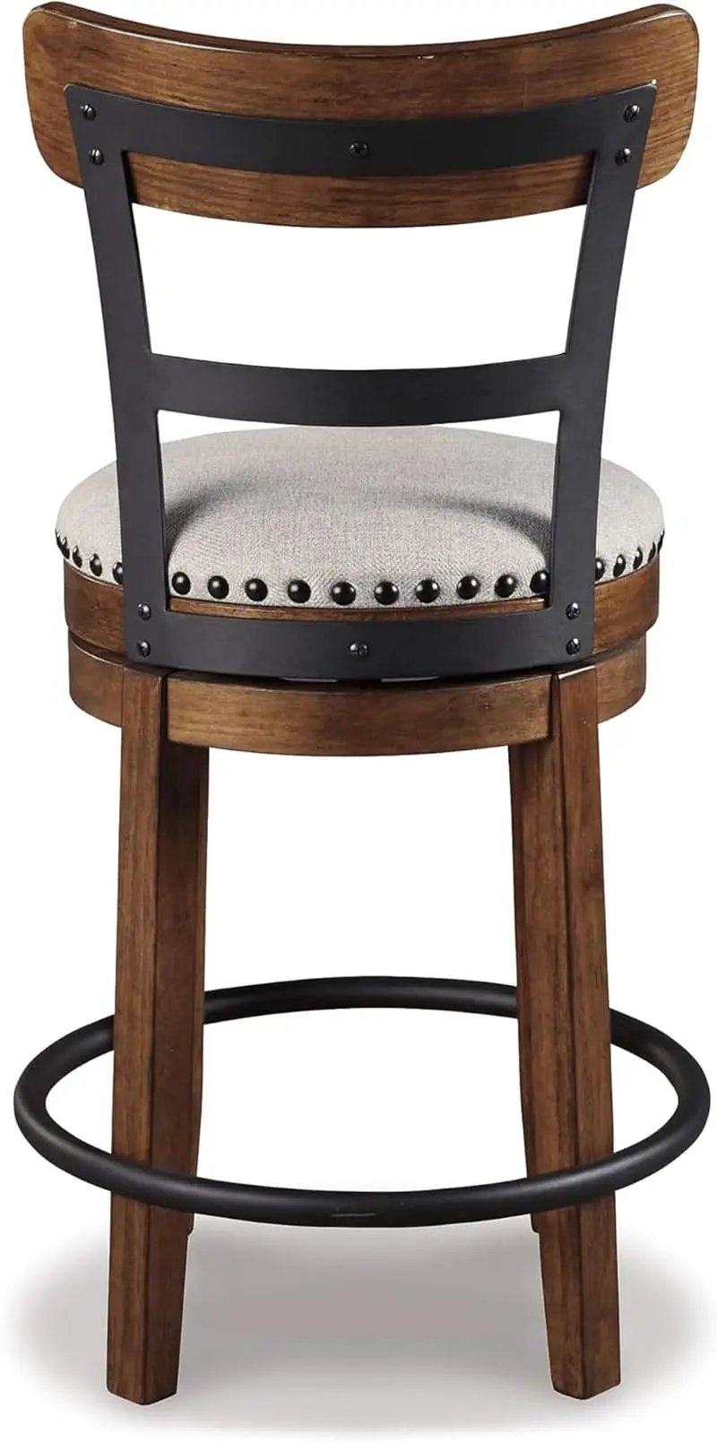 Rustic Farmhouse 24.5 Inch Counter Height Swivel Bar Stool from PriceLows™