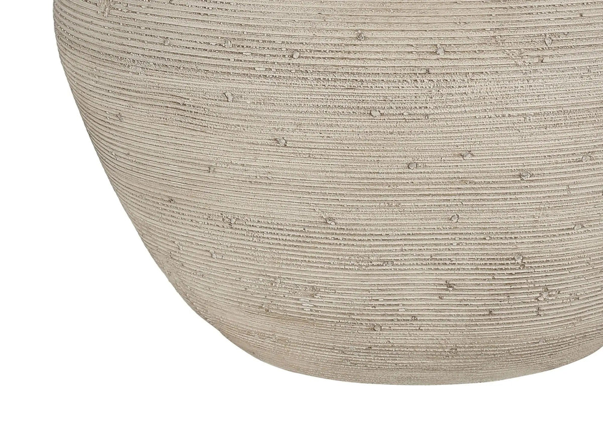 Lighting, Table Lamp, Concrete, Resin, Contemporary - | 18 x 18 x 25 in | Linen & Concrete | Cream