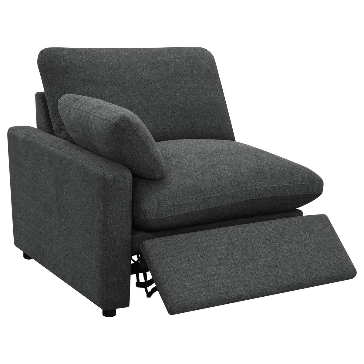 Collins Modular Power Loveseat Dark | 86 x 40 x 38 in | Engineered Wood & Fabric | Grey