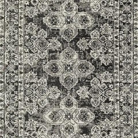 Glennisman Area Rug | 94.75 x 119.5 Inch | Botanical Pattern | Neutral Tones