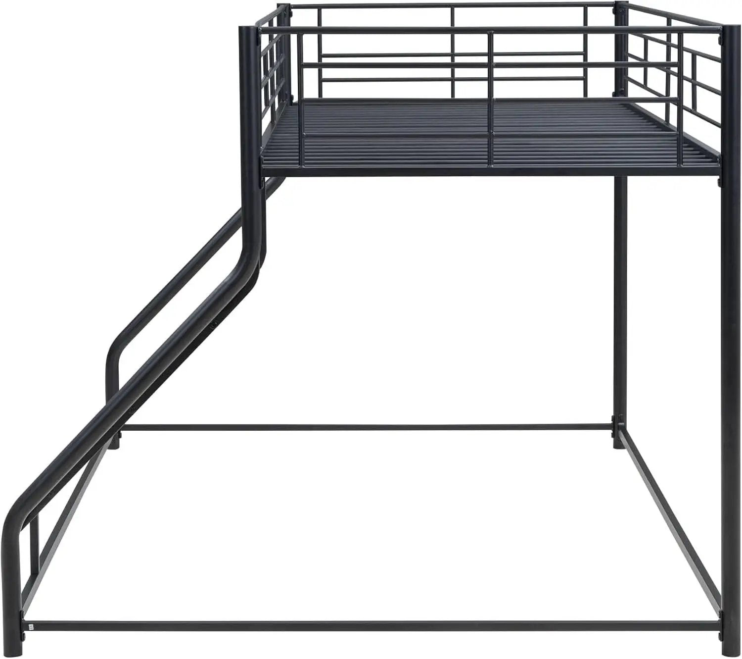 Heavy Duty Twin Over Queen Metal Bunk Bed In Black from PriceLows™