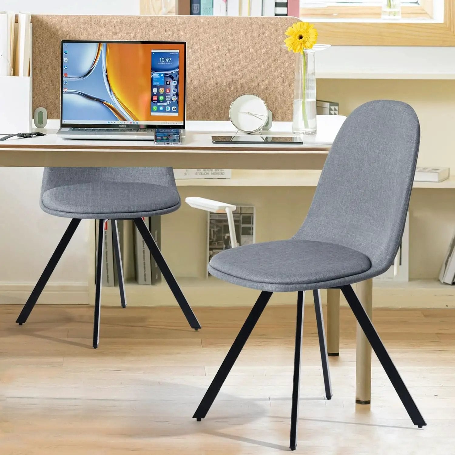 Grey Swivel Dining Chairs Set Of 4 For Modern Kitchen from PriceLows™